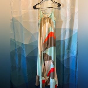 Long,float maxi dress.